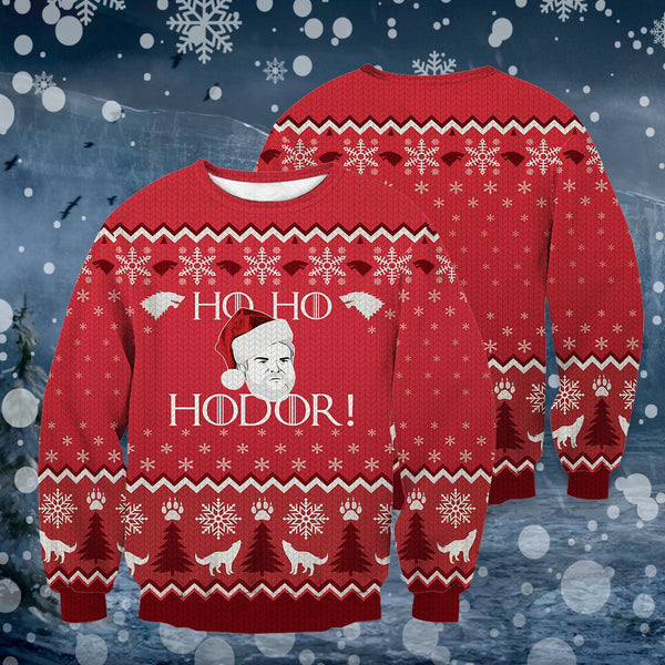 Divesart - ho! Ho! Hodor! Unisex Wollpullover - Weihnachtspullover