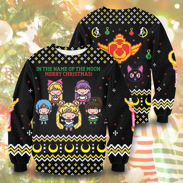 Divesart - Maglione di lana unisex in nome della luna - Brutto maglione natalizio