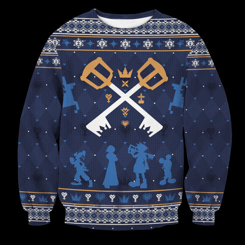 Kingdom Hearts Christmas Unisex Wool Sweater