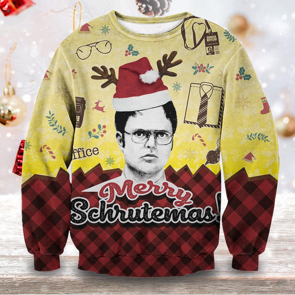 Divesart - Merry Schrutemas Maglione di lana unisex - Brutto maglione di Natale