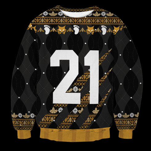 Divesart - Suéter de lana unisex de Navidad personalizado del equipo MSBY Black Jackals