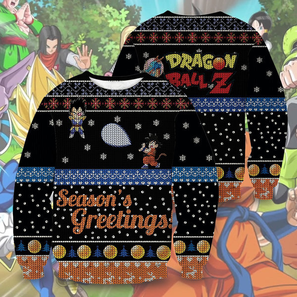 DivesArt - Saiyan Christmas Unisex Wool Sweater - Ugly Jultröja