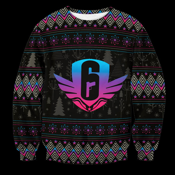 Divesart - Six Siege Holiday Maglione di lana unisex - Brutto maglione natalizio