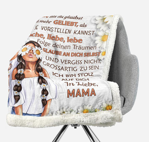 Divesart - Decke von Mutter zu Tochter - "Du bist meine Blume"