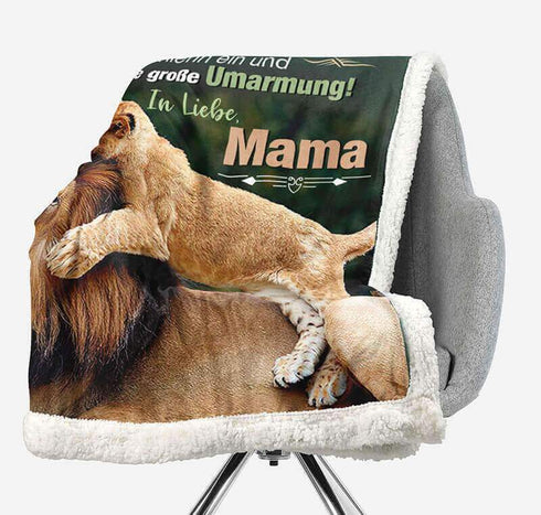 Divesart - Decke von Mutter zu Tochter - "Tapferer König"