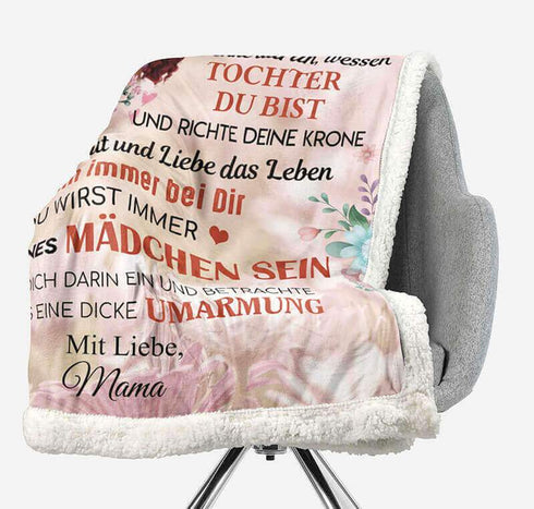 Divesart - Decke von Mutter zu Tochter - "Mamas Prinzessin"