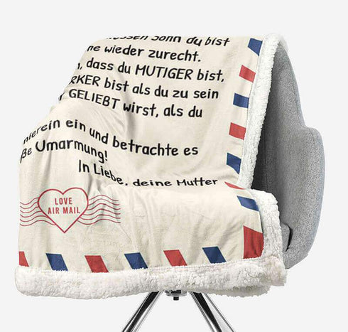 Divesart - Decke von Mutter zu Sohn - "Liebe Brief"