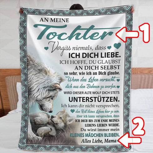 Divesart - Decke von Mutter zu Tochter - "Wolfstreue"