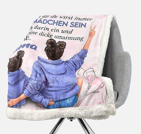 Divesart - Decke von Mutter zu Tochter - "Du bist mein Herz"