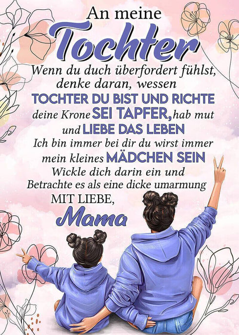 Divesart - Decke von Mutter zu Tochter - "Du bist mein Herz"