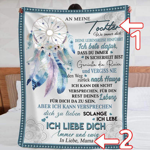 Divesart - Decke von Mutter zu Tochter - "Traumfänger"