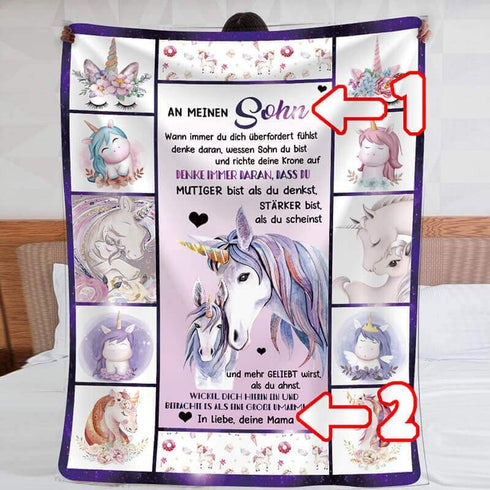 Divesart - Decke von Mutter zu Sohn - "Fabelhafte Welt"