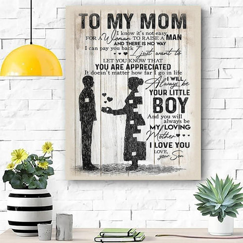 To My Mom Canvas Prints Wall Art - Perfect Gift For Mom - Matte Canvas