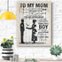 To My Mom Canvas Prints Wall Art - Perfect Gift For Mom - Matte Canvas