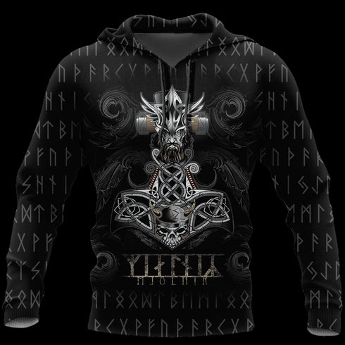 Viking Hoodie Mjolnir - OwlsMatrix - HOOD05DUC010921