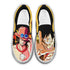 Portgas Ace and Luffy Slip On Sneakers Custom Anime OP Shoes