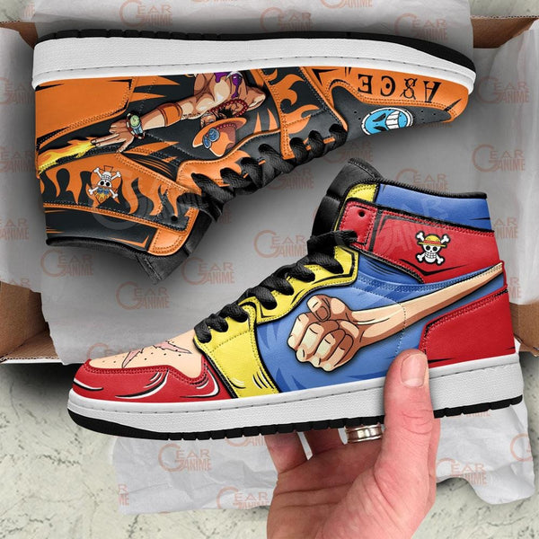 Luffy And Ace Sneakers Custom Anime OP Shoes