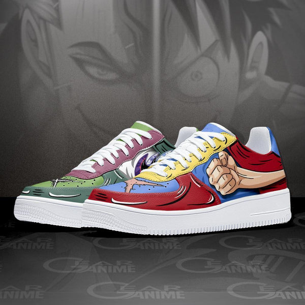 Zoro and Luffy Air Sneakers Custom Anime OP Shoes