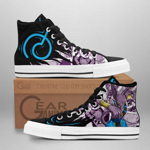 Beerus High Top Shoes Custom Manga Anime DB Sneakers