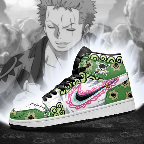 Zoro Enma Haki Sneakers Custom Anime Wano Arc OP Shoes