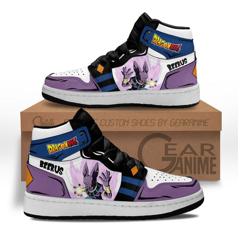 Beerus Kids Sneakers Custom Anime DB Shoes For Kids