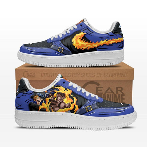 Sabo Air Sneakers Custom Mera Mera Op Anime Schuhe