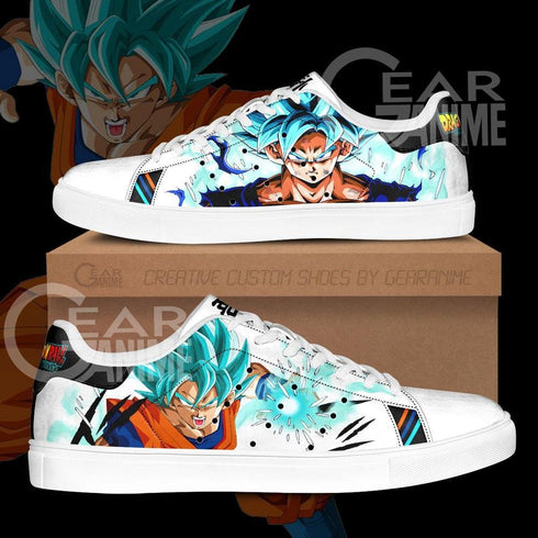 DB Skate Shoes Custom Goku Super Saiyan Blue Anime Sneakers