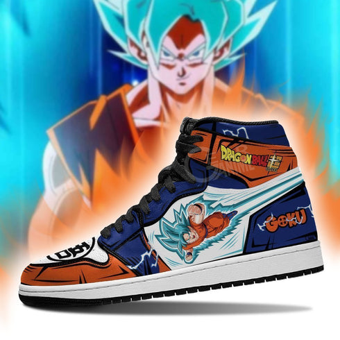 DBS Goku Blue Sneakers Custom Anime Dragon Ball Shoes