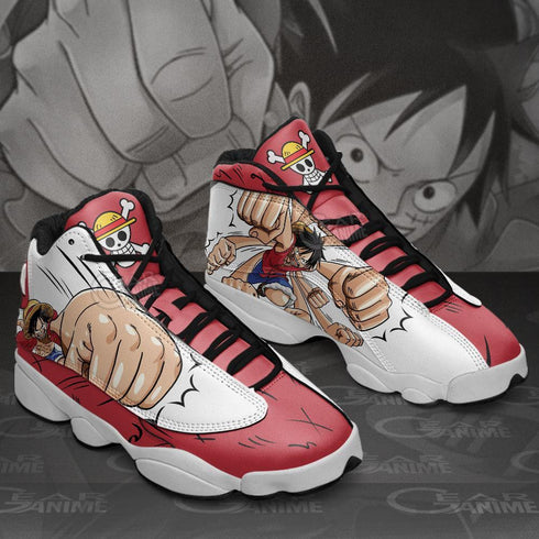 Luffy Sneakers Gomu Gomu Custom Anime OP Shoes