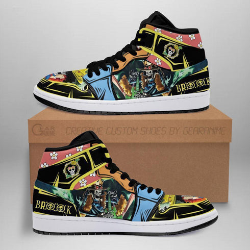 Brook Sneakers Custom Anime OP Shoes -lahjaidea