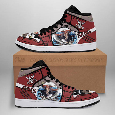 Yonko Red Hair Shank Sneakers Custom Anime OP Schoenen