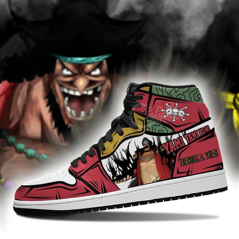 Blackbeard Sneakers Yami Yami No mi Custom Anime OP Shoes