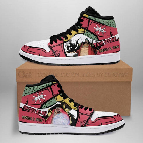 Blackbeard Sneakers Yami Yami No mi Custom Anime OP Shoes