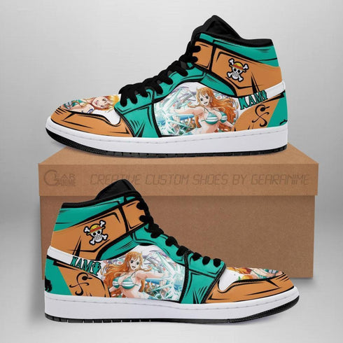 OP Nami Sneakers Custom Anime -kengät