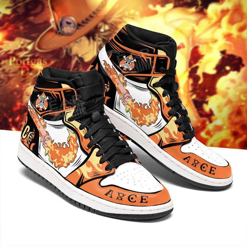 Fire Fist Portgas Ace Sneakers Custom Anime OP Shoes