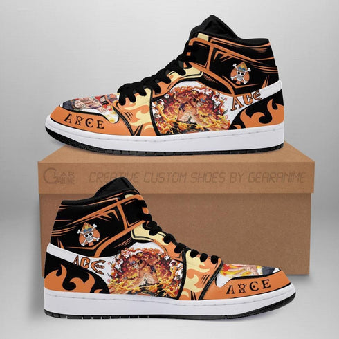 Portgas D. Ace Sneakers Custom Anime OP Shoes