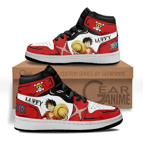 Monkey d Luffy Kids Sneakers benutzerdefinierte Anime OP -Schuhe für Kinder