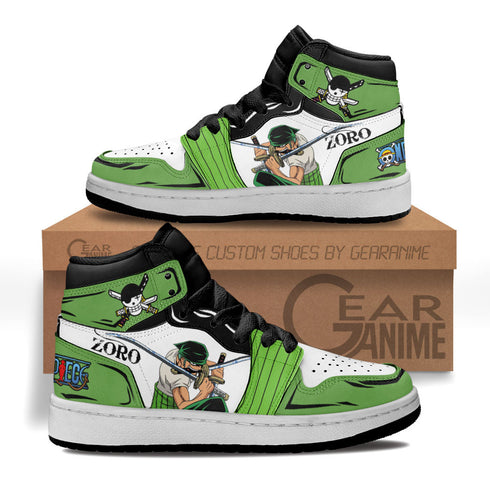 Zoro Roronoa Kids Sneakers Custom Anime OP Shoes For Kids