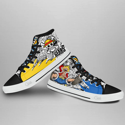 Luffy Gear 5 High Top Shoes Custom Nika Joy Boy OP Anime Sneakers