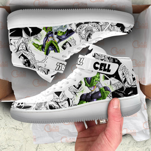Cell Sneakers Air Mid Custom Dragon Ball Anime Shoes Mix Manga