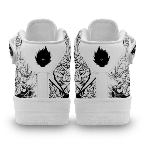 Vegeta Blue Sneakers Air Mid Custom Dragon Ball Anime Shoes Mix Manga