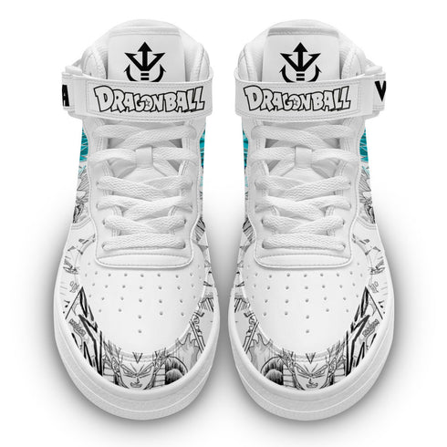 Vegeta Blue Sneakers Air Mid Custom Dragon Ball Anime Shoes Mix Manga