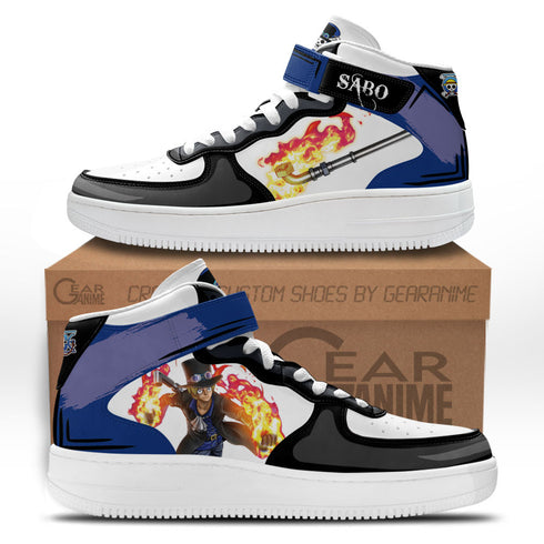 Sabo Sneakers Air Mid Custom OP Anime Shoes