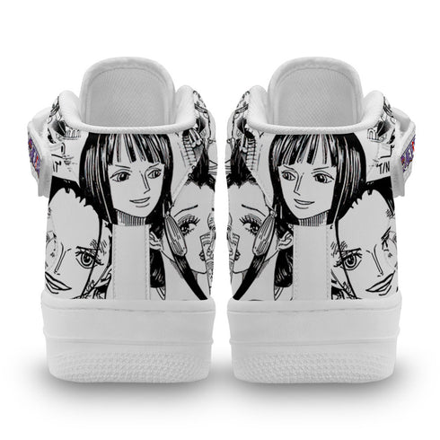 Nico Robin Sneakers Air Mid OP Custom Anime Shoes Mix Manga