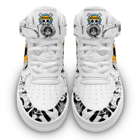 Luffy Sneakers Air Mid OP Custom Anime Shoes Mix Manga