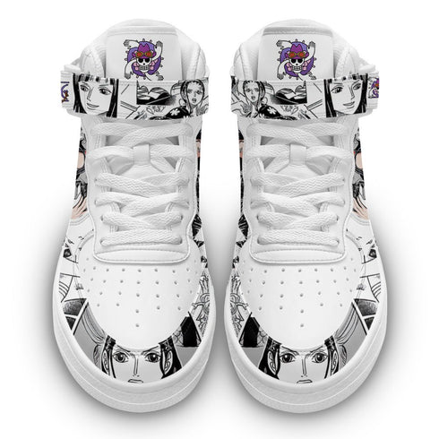 Nico Robin Sneakers Air Mid OP Custom Anime Shoes Mix Manga