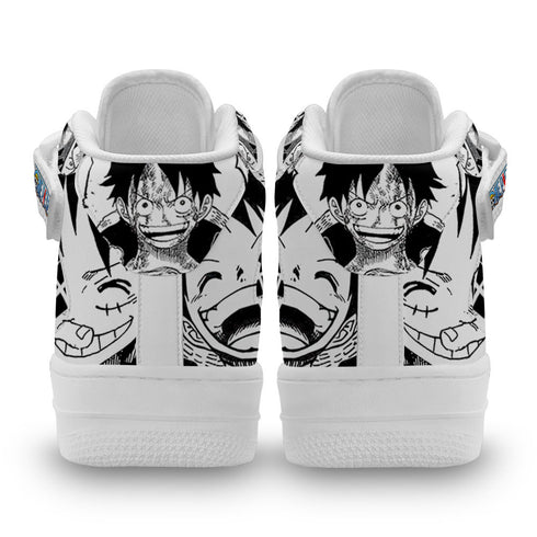 Luffy Sneakers Air Mid OP Custom Anime Shoes Mix Manga