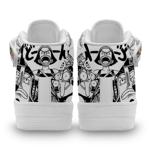Usopp Sneakers Air Mid OP Custom Anime Shoes Mix Manga