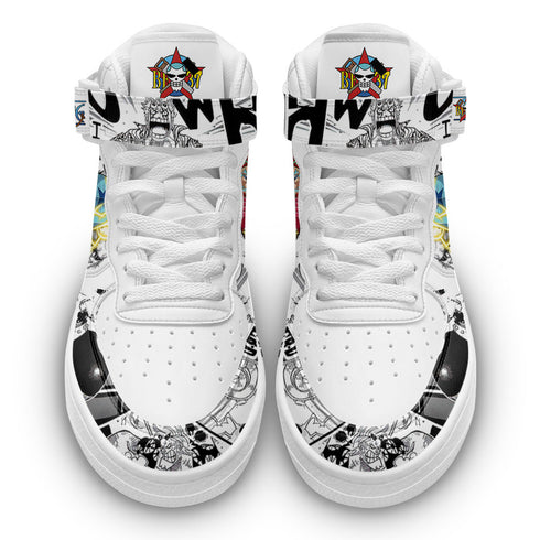 Franky Sneakers Air Mid OP Custom Anime Shoes Mix Manga