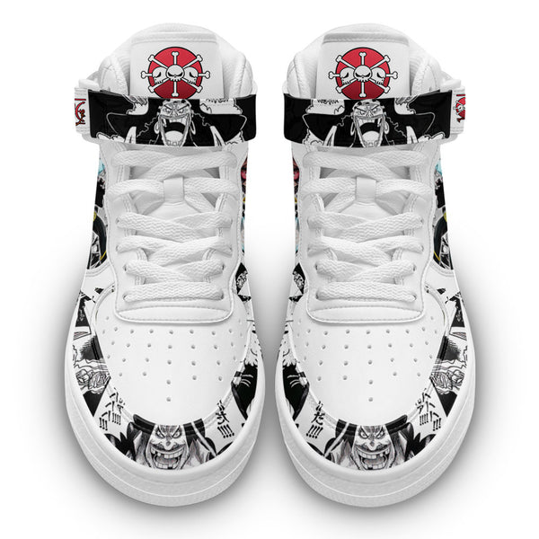 Marshall D Tech Sneakers Air Mid OP Custom Anime Shoes Mix Manga